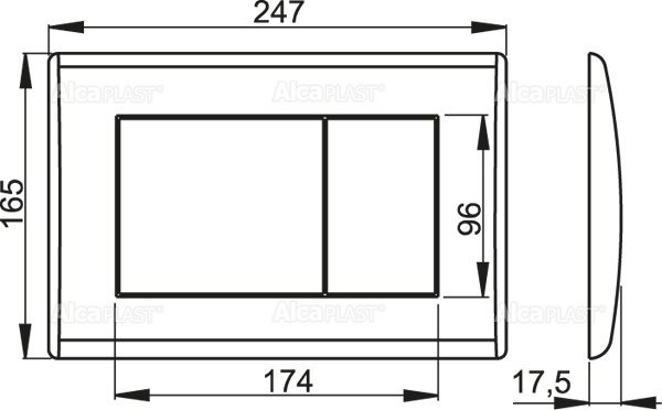 Alcaplast  Капак за вградено казанче М271 хром сјај - Image 3