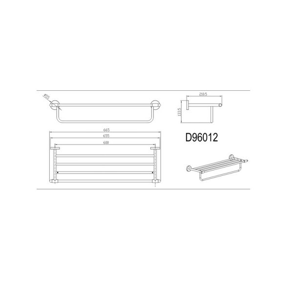 Freendo Nika D96012 Држач за крпа - Image 2
