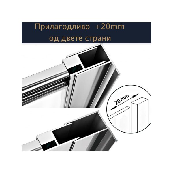 Crystal  Туш параван 5022A /100х100cm - Image 4
