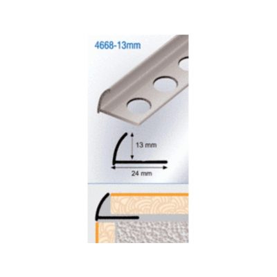 Akdeko Алум. аголна лајсна 4668/13mm/Сребро мат