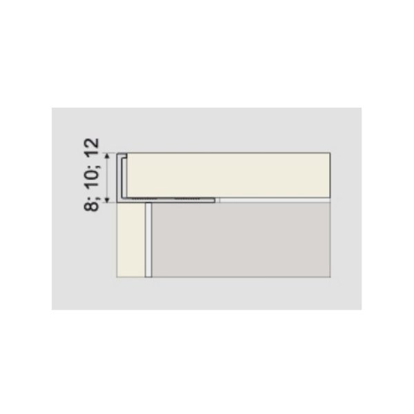 Eff. Алум. аголна лајсна А50/8mm/Натур полер - Image 2