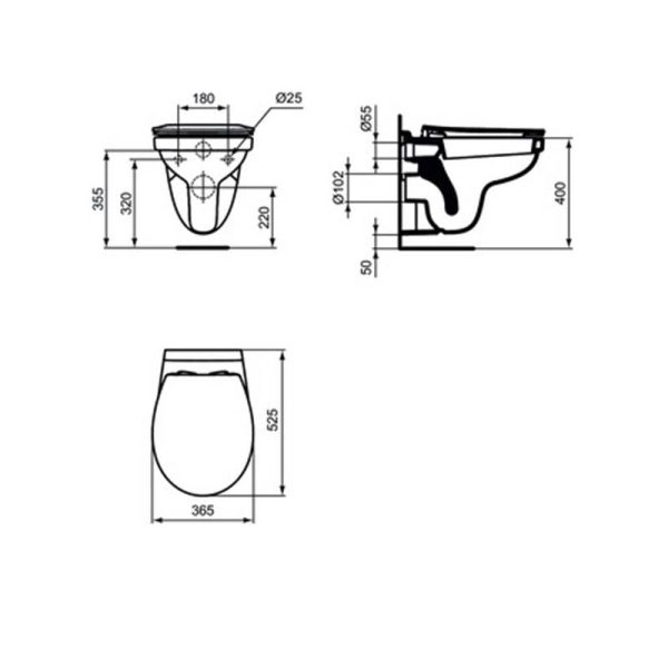 Ideal Standard Simplicity E876801 конзолна ВЦ школка - Image 2