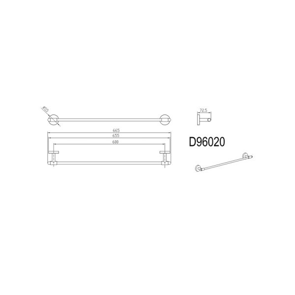 Freendo Nika D96020 Држач за крпа - Image 2