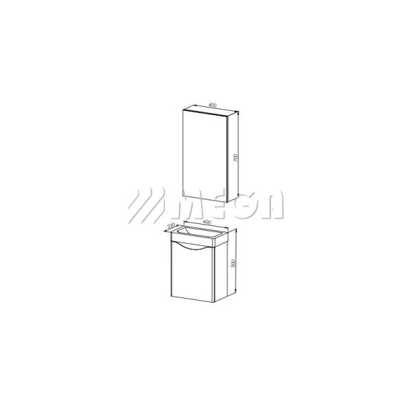 Martat Сет мебел за бања Zen 40 white - Image 2