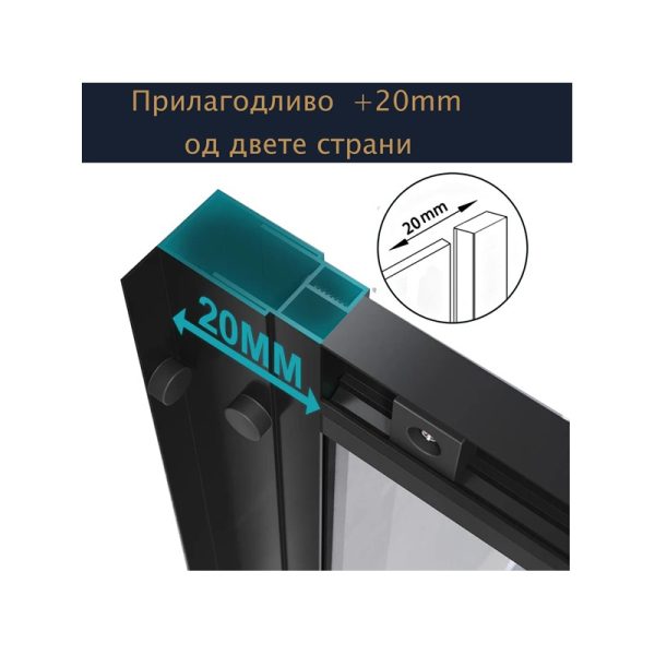 Crystal  Туш параван H812 /80x80cm - Image 4
