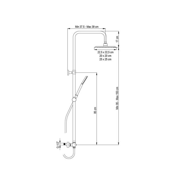 AQG. Wind Blu 20WBC20ESC02 Teрмостатски Туш систем - Image 5