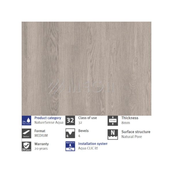 Egger ламинат AQ24 EL2135 Grey Baronia Oak 32/8 mm - Image 3