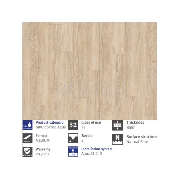 Egger ламинат AQ24 EL2161 Cream Newport Oak 32/8 mm - Image 2