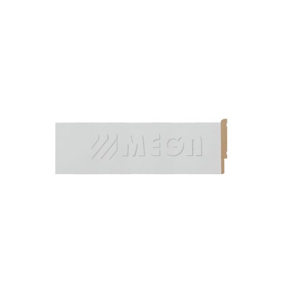 MDF Аголна лајсна Бела 6 cm/2.42m-Duz Beyaz