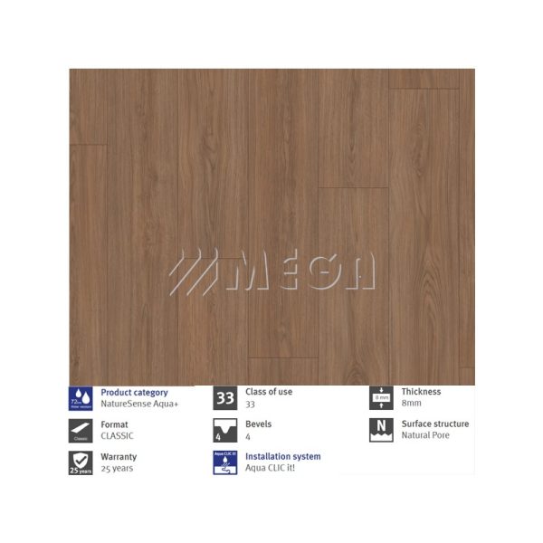 Egger ламинат AQ72 EL2153 Brown Casella Oak 33/8 mm - Image 2