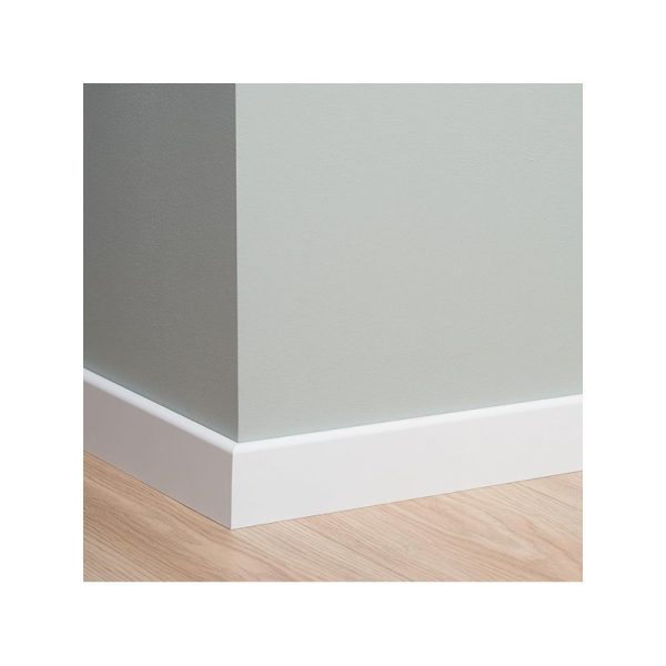 MDF Аголна лајсна Бела 8 cm/2.42m-Duz Beyaz - Image 2