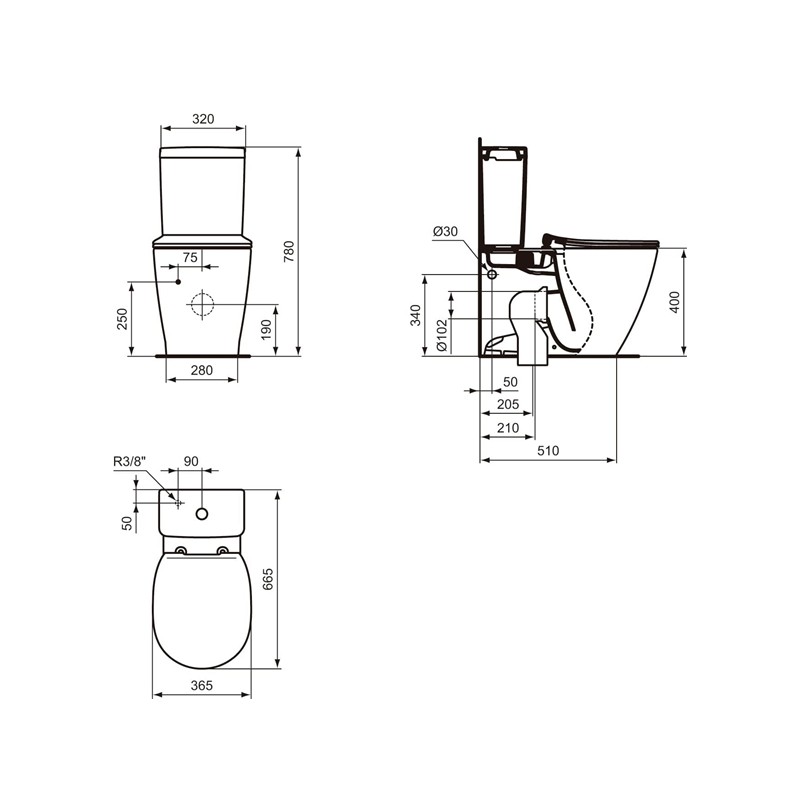 Ideal Standard Connect BTW E234601 Моноблок сет - Image 3