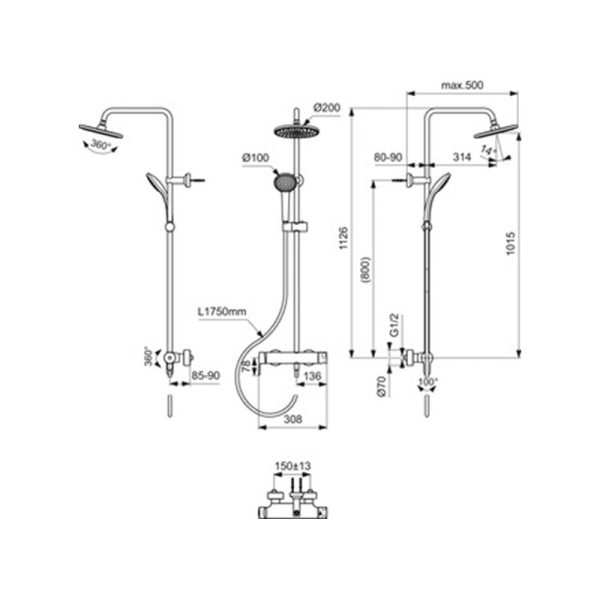 Ideal Standard Cerafine O BC750AA Tуш систем - Image 2