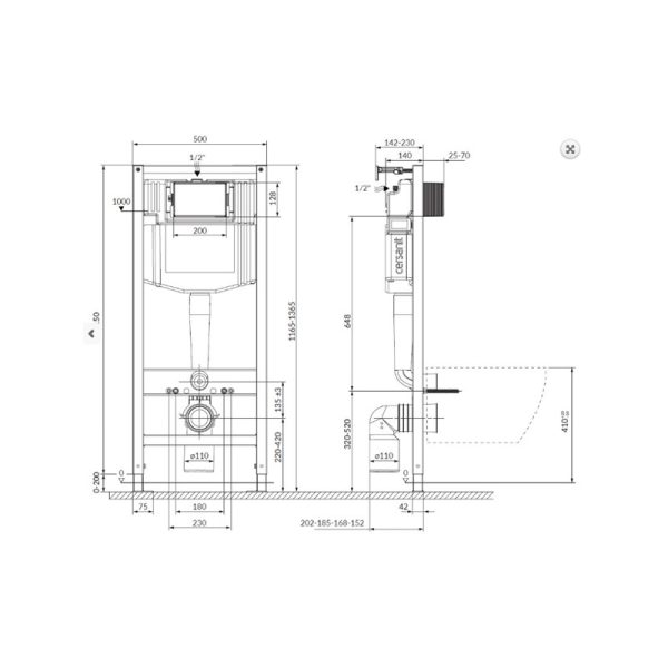 Cersanit Вградено казанче  50 MECH QF - Image 2