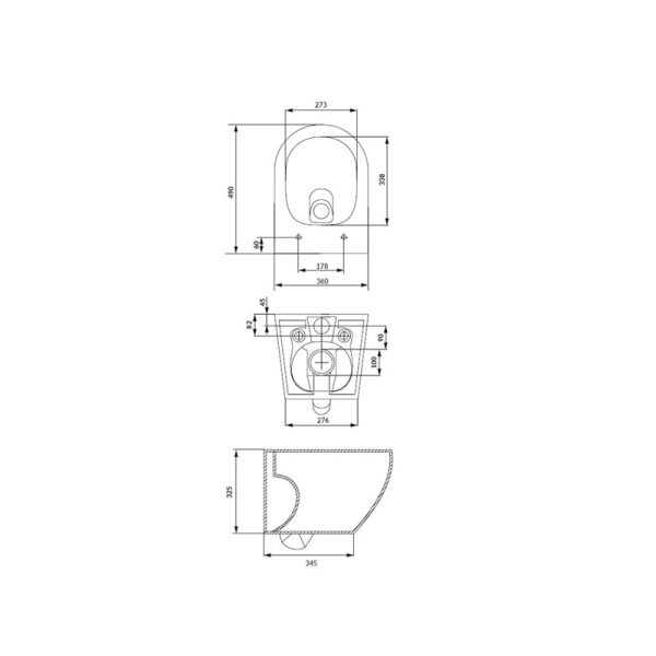 Cersanit Desse Vortex S502 конзолна WC-школка со капак - Image 2