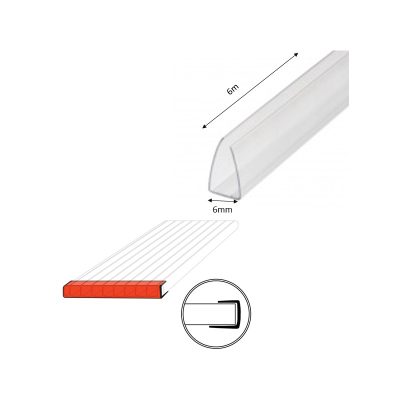 Лексан U-профил лајсна 6mm